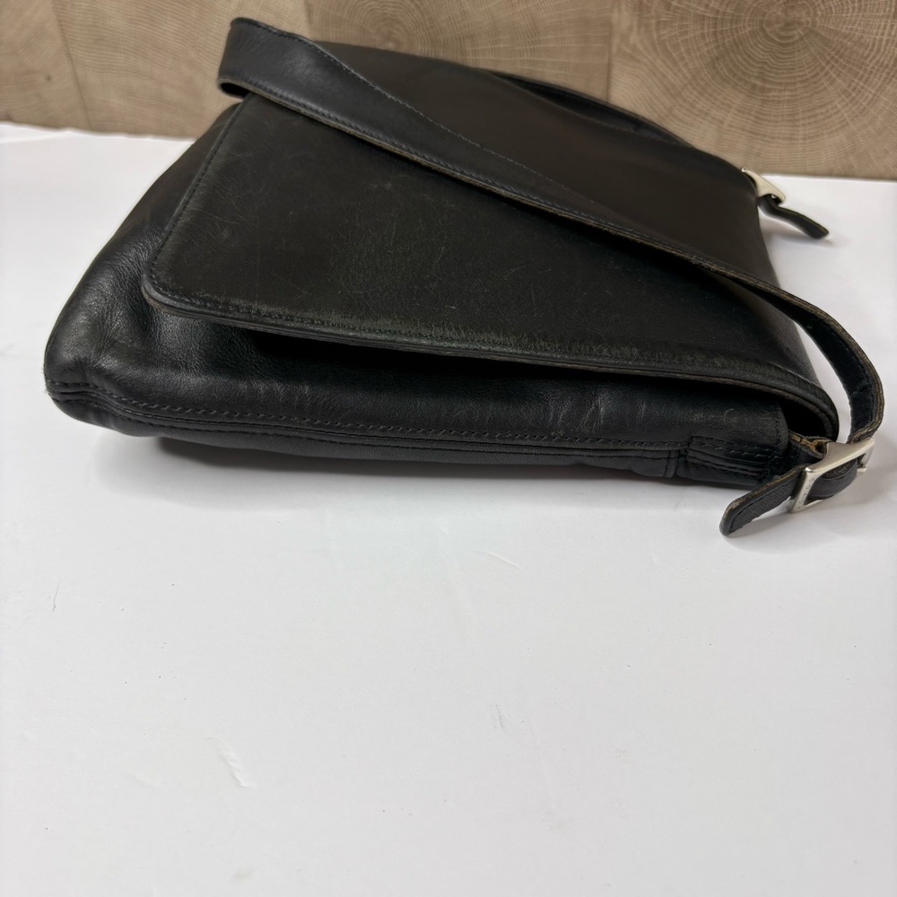 Vintage Coach black leather Legacy Studio Cross body flap bag - Picture 7 of 9